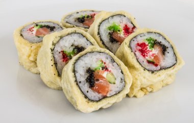 Japon mutfağı-Tempura Maki Sushi (Deep Fried sa ve yapılan rulo