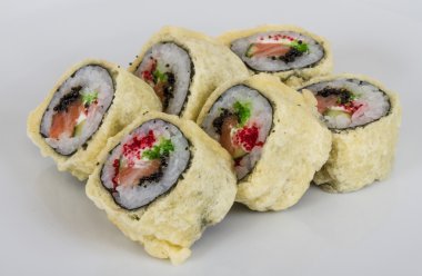 Japon mutfağı-Tempura Maki Sushi (Deep Fried sa ve yapılan rulo