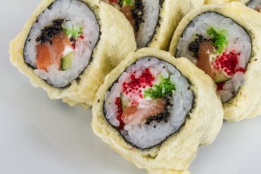 Japon mutfağı-Tempura Maki Sushi (Deep Fried sa ve yapılan rulo