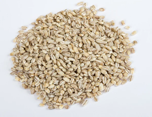 Pearl barley heap isolated on white — Stock Photo, Image