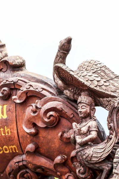 Madeira escultura Chonburi tailândia — Fotografia de Stock