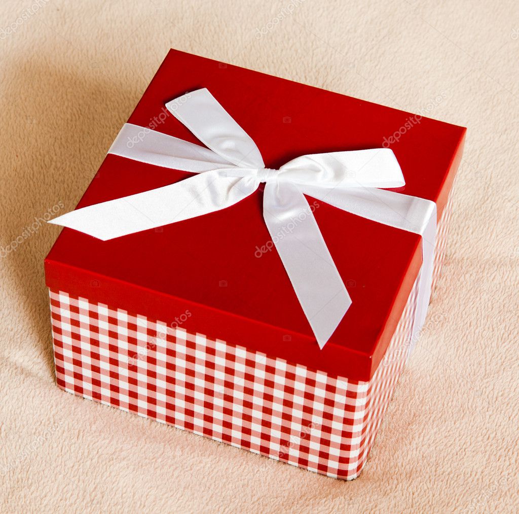 Gift box with a bow — Stock Photo © maverickette #9282987