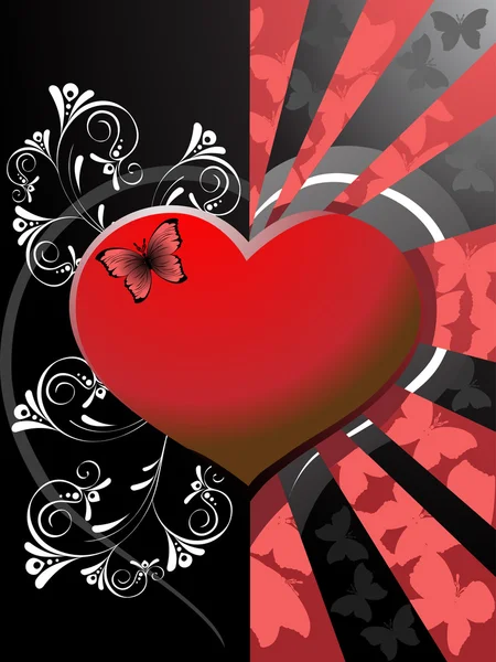 Valentines fond de coeur — Image vectorielle