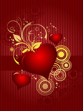 Valentines Day background. Vector illustration clipart