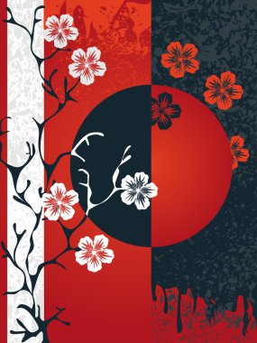 Japanese sakura clipart