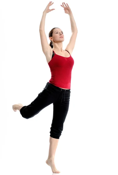Girl in sportswear doing sport exercises Royalty Free Stock Images