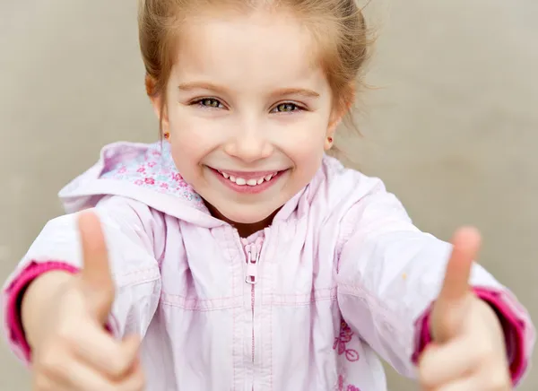 Bela liitle menina close-up — Fotografia de Stock