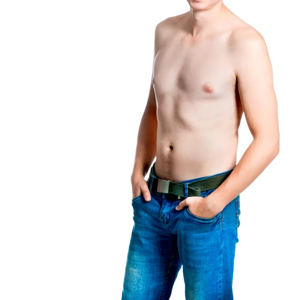 Zdravý svalnatý mladý muž — Stock fotografie