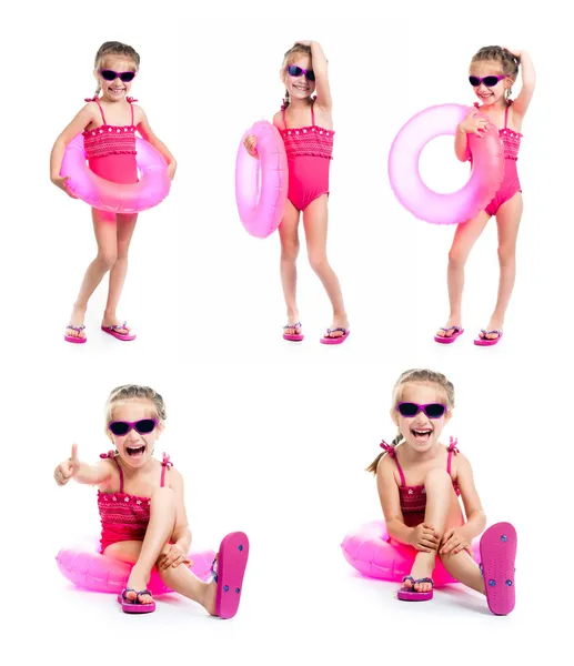 Little girl in swimsuits — Stock Photo, Image