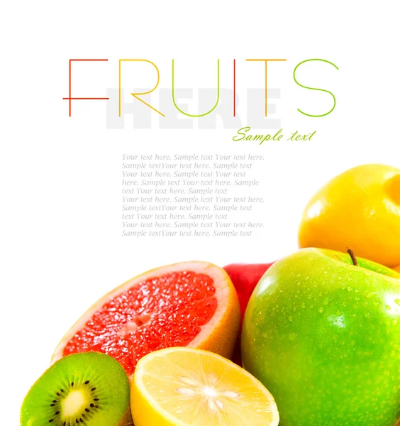 Duży asortyment owoców — Zdjęcie stockowe