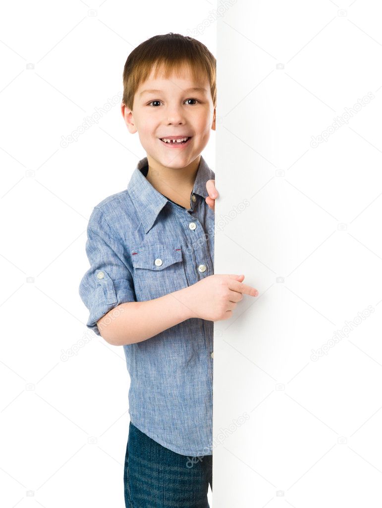 Child behind a board — Stock Photo © tan4ikk #8359185