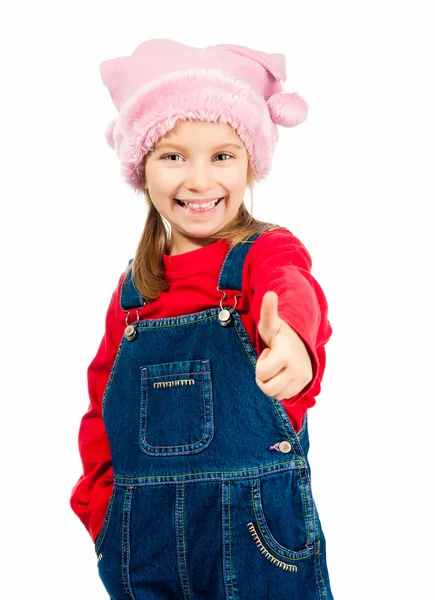 Little girl in a cap — Stock Photo, Image