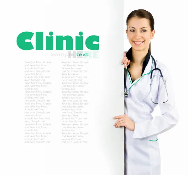Medico mostrando appunti — Foto Stock