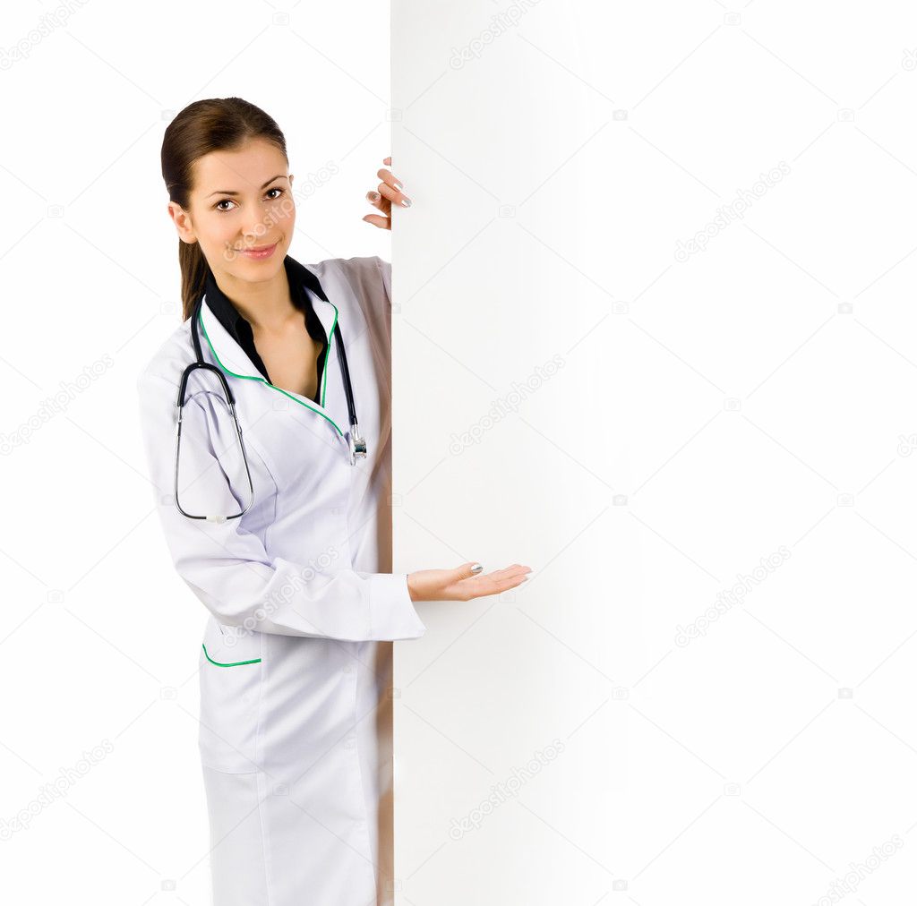 Doctor showing clipboard