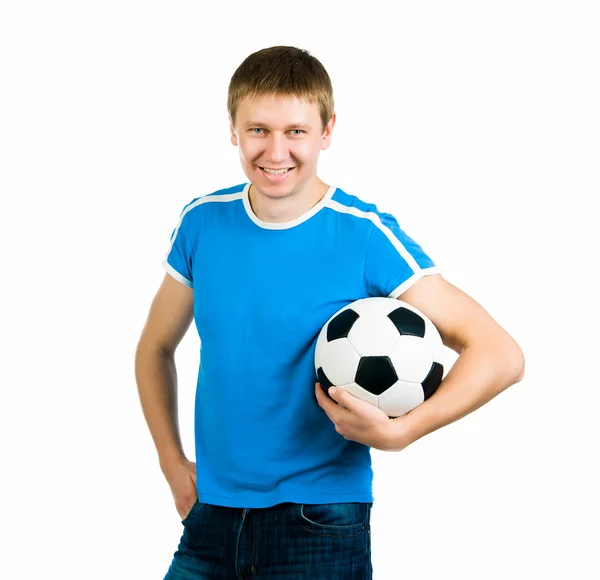 Молодые люди с мячом — стоковое фото