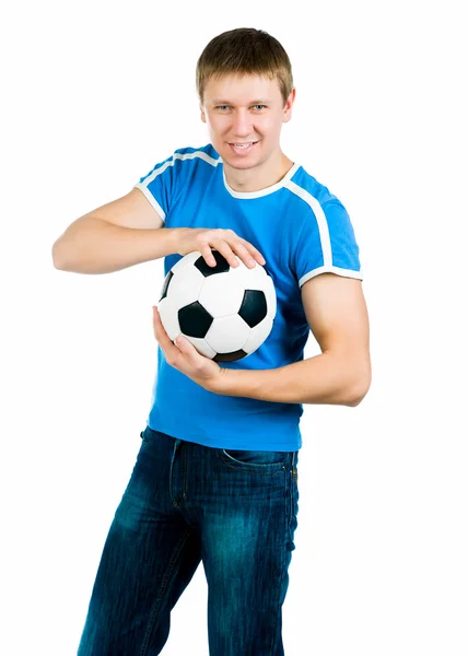 Young men with the ball — Stock Photo, Image