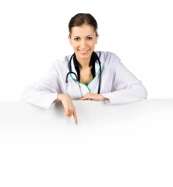 Doctor showing clipboard — Stock Photo, Image