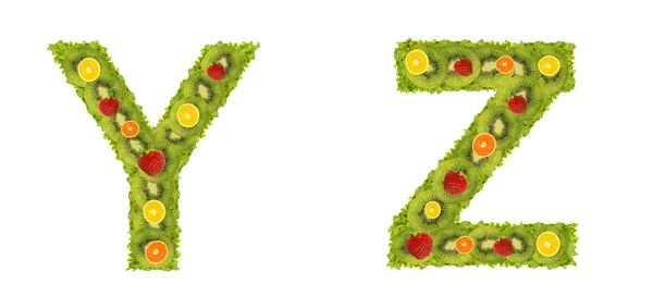 stock image Alphabet from fruits