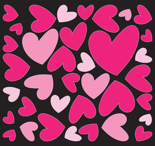 Corações rosa abstratos — Vetor de Stock