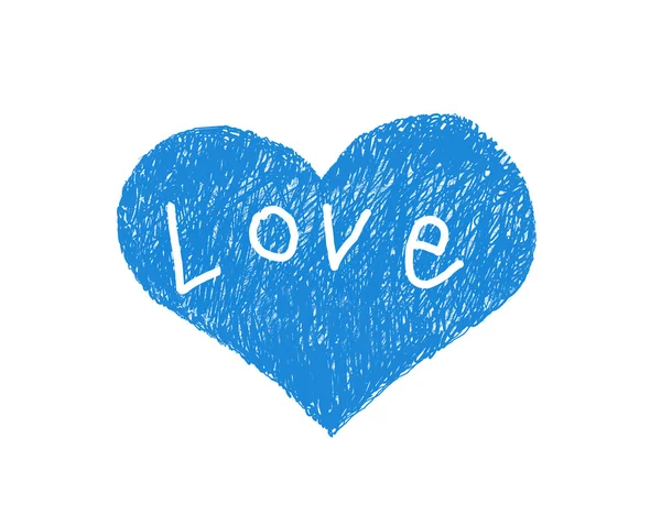 抽象的な青の愛のシンボル — ストック写真