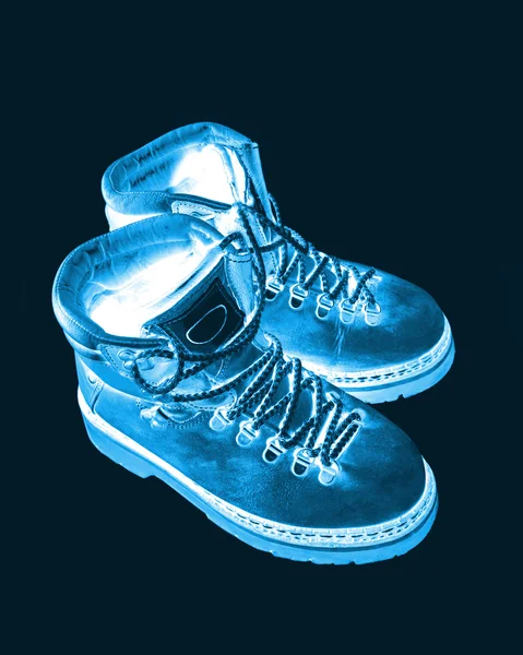 X-ray image of old boots — Stock Photo, Image