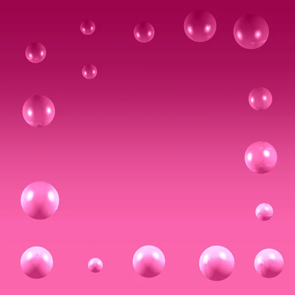 Rosa Hintergrund und Luftblasen — Stockfoto