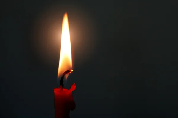 红色蜡烛烧 — 图库照片