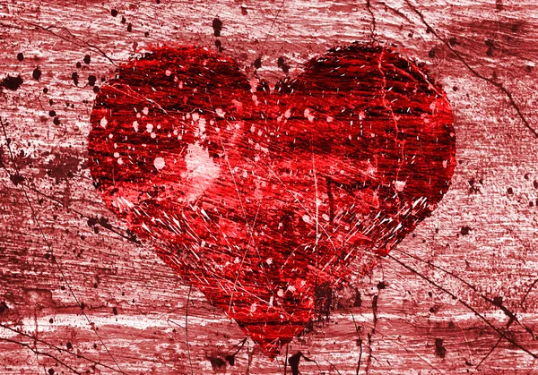 Grunge background with heart — Stock Photo, Image