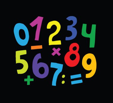 Set of numbers clipart