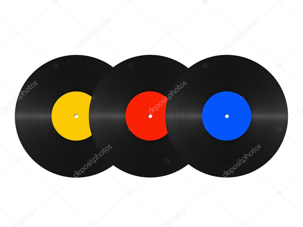Abstract vinyl discs