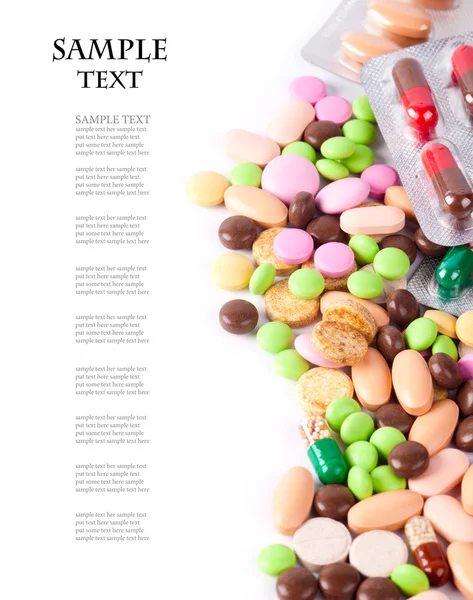 Un montón de pastillas — Foto de Stock