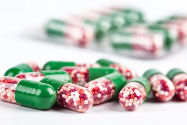 Зелений таблетки — стокове фото