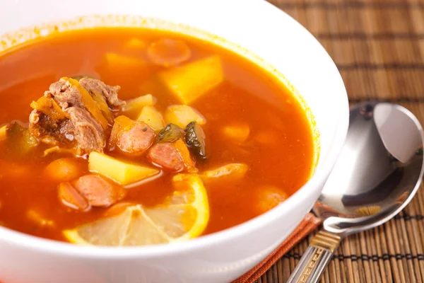 stock image Soup on table