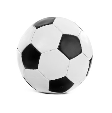 Beyaz bir arka plan üzerinde izole futbol topu. Futbol topu