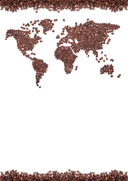 Káva mapa — Stock fotografie