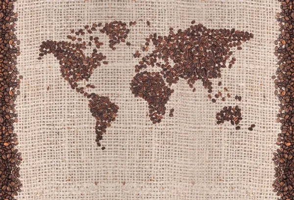 Coffee map — Stock Photo, Image