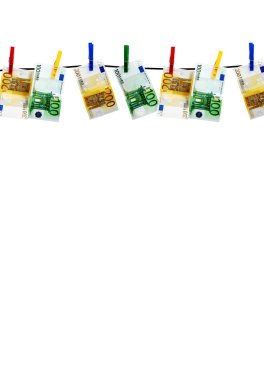 Banknotes drying clipart