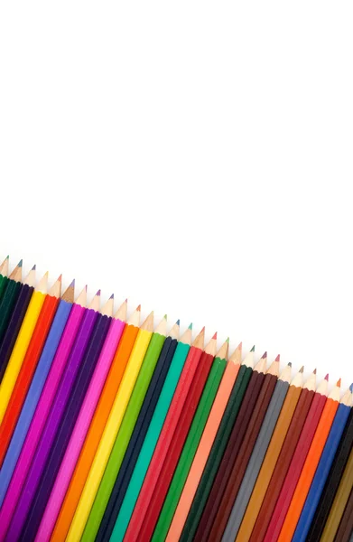 Renkli kalem çeşitleri. — Stok fotoğraf