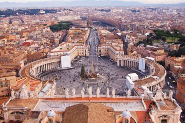 Roma, İtalya. Vatikan'ın Peter Meydanı