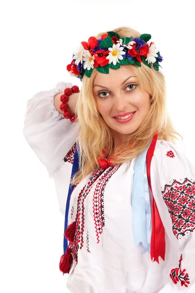 Donna indossa abito nazionale ucraino — Foto Stock