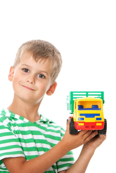 Boy with a toy — Stock Photo, Image