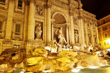 Trevi Fountain - famous landmark in Rome clipart