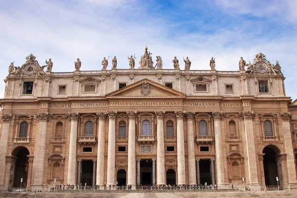 stock image St. Peter's Basilica in Vatican City in Rome, Italy.