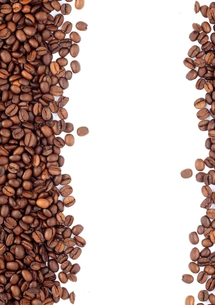 Grains de café torréfiés bruns — Photo