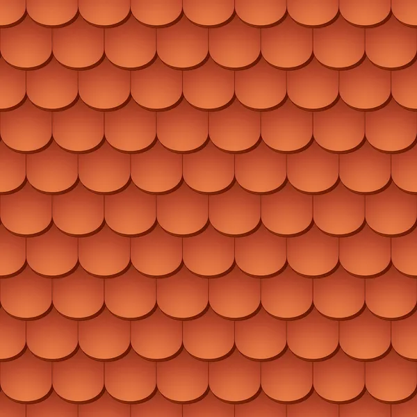 Tuile de toit en terracota sans couture - motif pour répliquer en continu . — Image vectorielle
