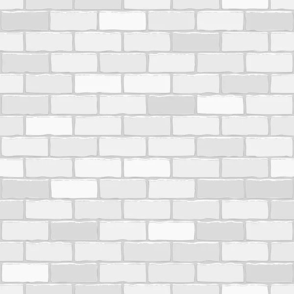 Naadloze vector witte bakstenen muur - patroon van de achtergrond voor contin — Stockvector