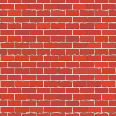 Seamless vector red brick wall. clipart