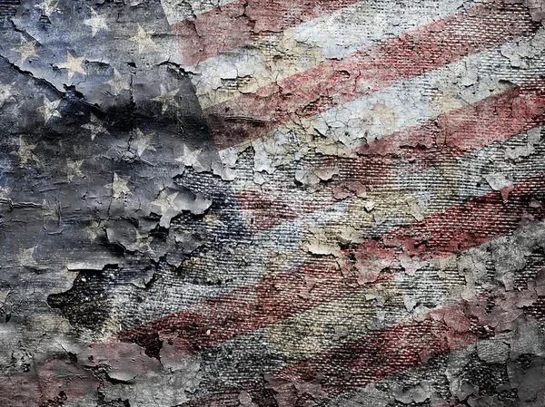 Американський прапор шорсткий тлі. — стокове фото