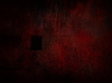 Red gloomy wall with guarded window. clipart