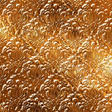 Golden ornamental background. clipart